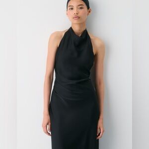 Audience Satin Halter Dress - Aritzia